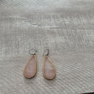 Elegant Gold and Pink Teardrop Earrings